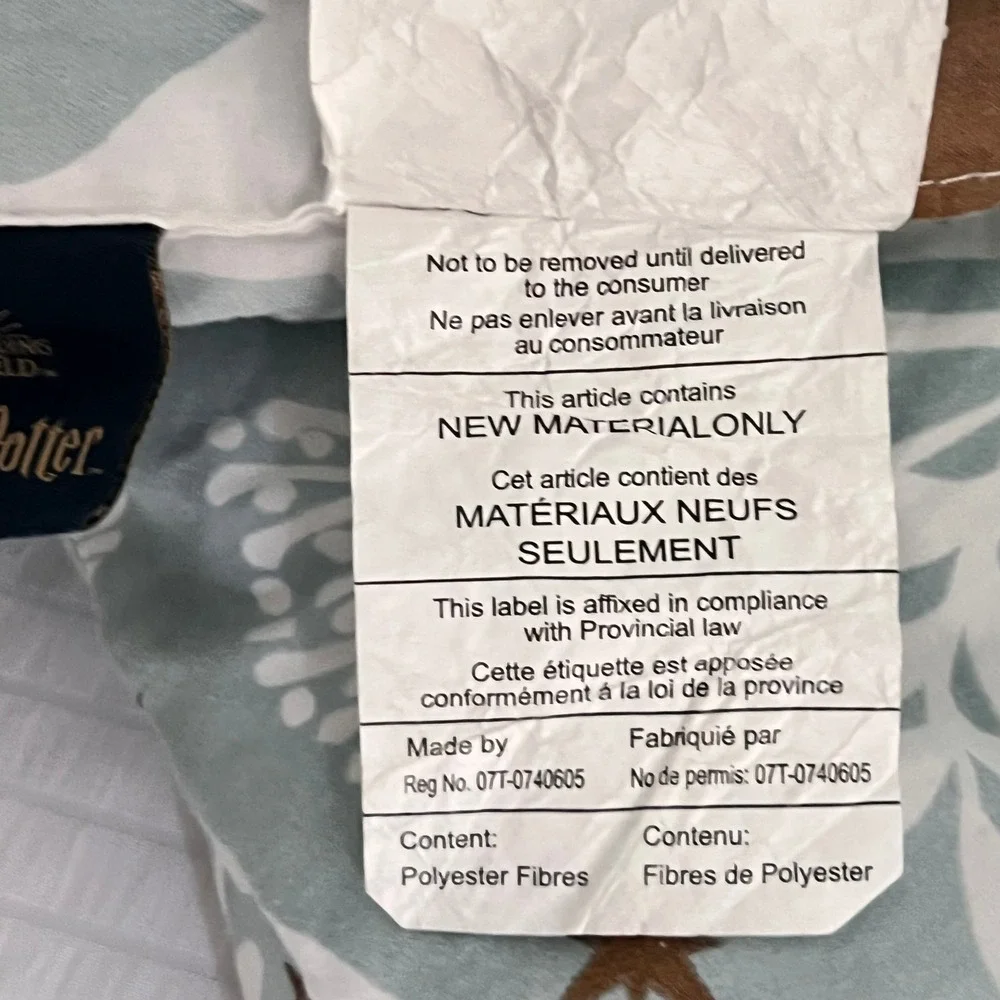 Pottery Barn Teen Harry Potter Magical Damask Full Queen Comforter Light Blue